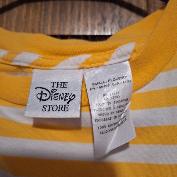Vintage Disney Yellow and White Striped Minnie Mouse Tee Womens Size Small - Picture 3 of 5